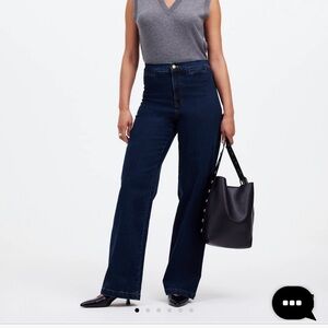 Madewell The Curvy Emmett Wide-Leg Welt Pocket Jean Size 30P.